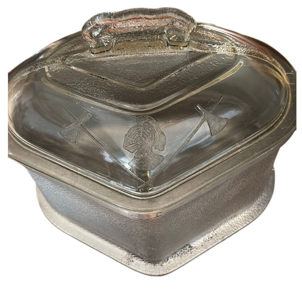 Guardian Service Cookware Hammered Aluminum Triangle Pot with Glass Lid Vintage